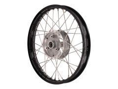Speichenrad 1,50 x 16 Zoll - Alufelge schwarz eloxiert mit Edelstahlspeichen - Simson