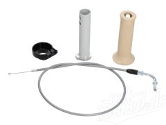 Set Adapter Gas auf Wickelgas für Simson Schwalbe KR51/1, KR51/2, SR4-2, SR4-3, SR4-4 - schwarz/beige/grau