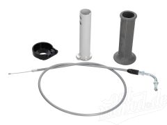 Set Adapter Gas auf Wickelgas für Simson Schwalbe KR51/1, KR51/2, SR4-2, SR4-3, SR4-4 - schwarz/grau/grau