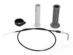 Set Adapter Gas auf Wickelgas für Simson Schwalbe KR51/1, KR51/2, SR4-2, SR4-3, SR4-4 - schwarz/grau/schwarz