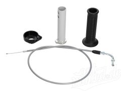 Set Adapter Gas auf Wickelgas für Simson Schwalbe KR51/1, KR51/2, SR4-2, SR4-3, SR4-4 - schwarz/schwarz/grau