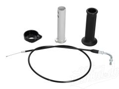 Set Adapter Gas auf Wickelgas für Simson Schwalbe KR51/1, KR51/2, SR4-2, SR4-3, SR4-4 - schwarz/schwarz/schwarz