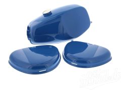 Set Büffeltank und Seitendeckel S50 blau ohne Wirbellogo