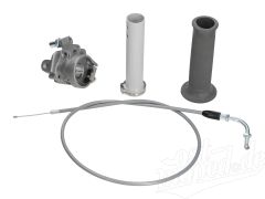 Set Umbau Gas auf Wickelgas für Simson Schwalbe KR51/1, KR51/2, SR4-2, SR4-3, SR4-4 - Alu natur/grau/grau