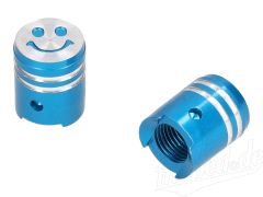 Paar Ventilkappen - Kolben - blau