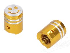 Paar Ventilkappen - Kolben - gold